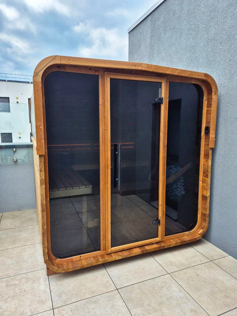 Saună de finlandeză exterior Auroom® Sola 210 – București 2