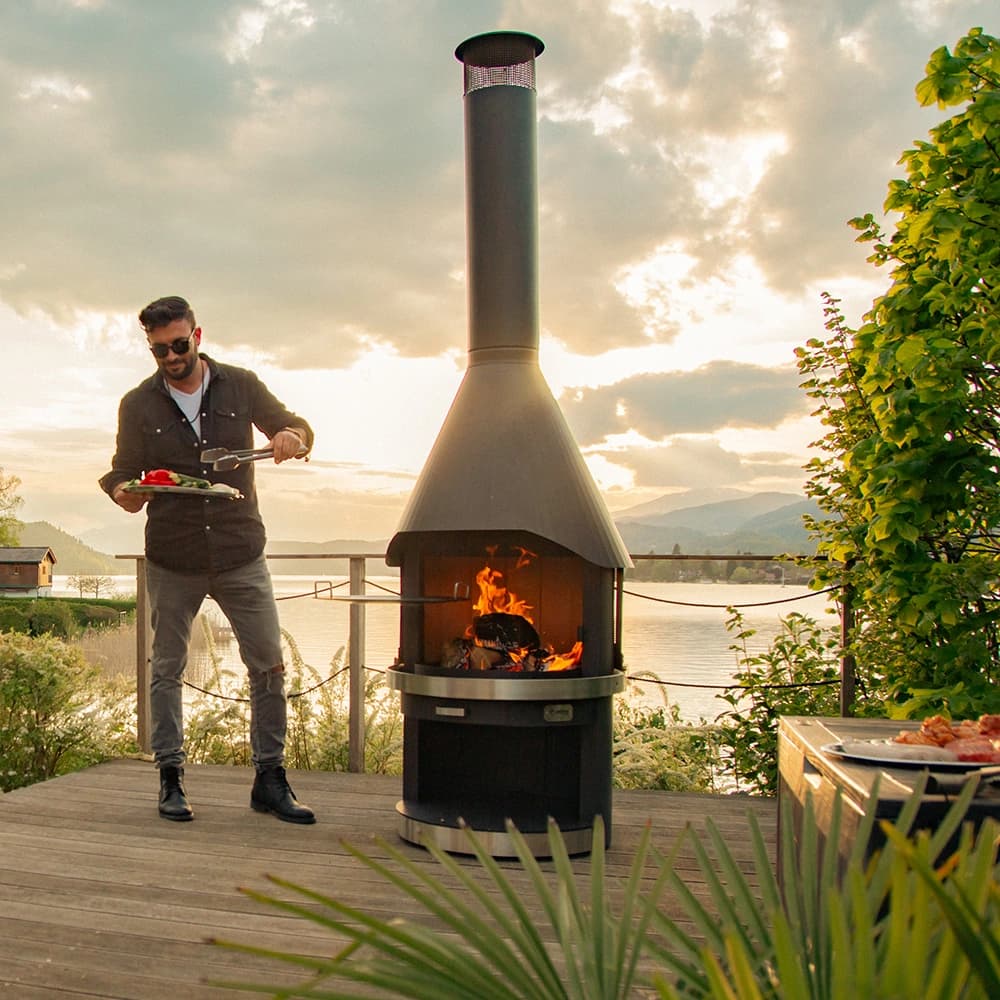BBQ premium și șemineu HERMAPRO Vario 80