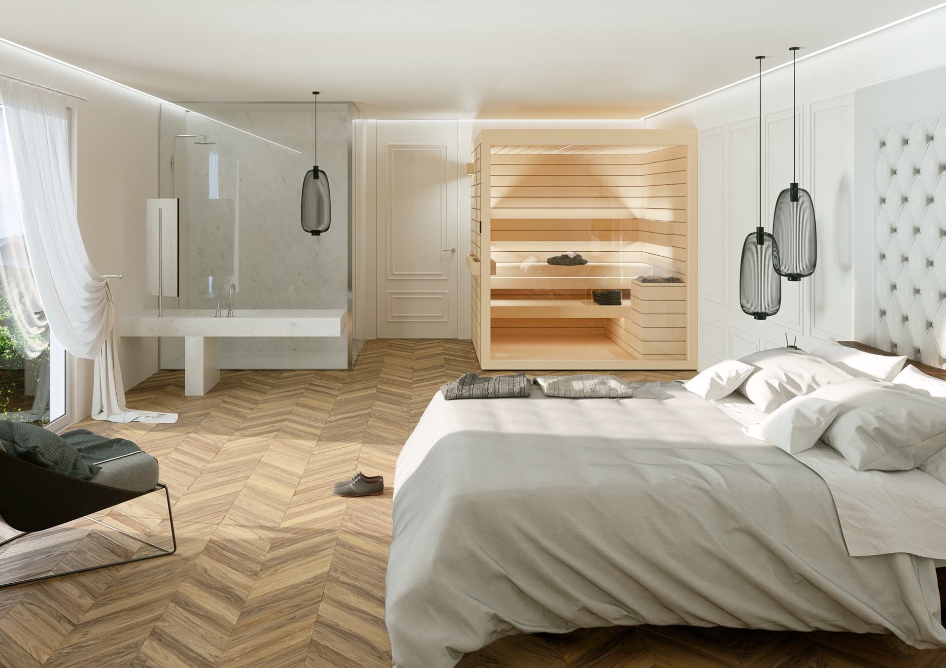 Saună Finlandeză de interior Auroom® Lumina