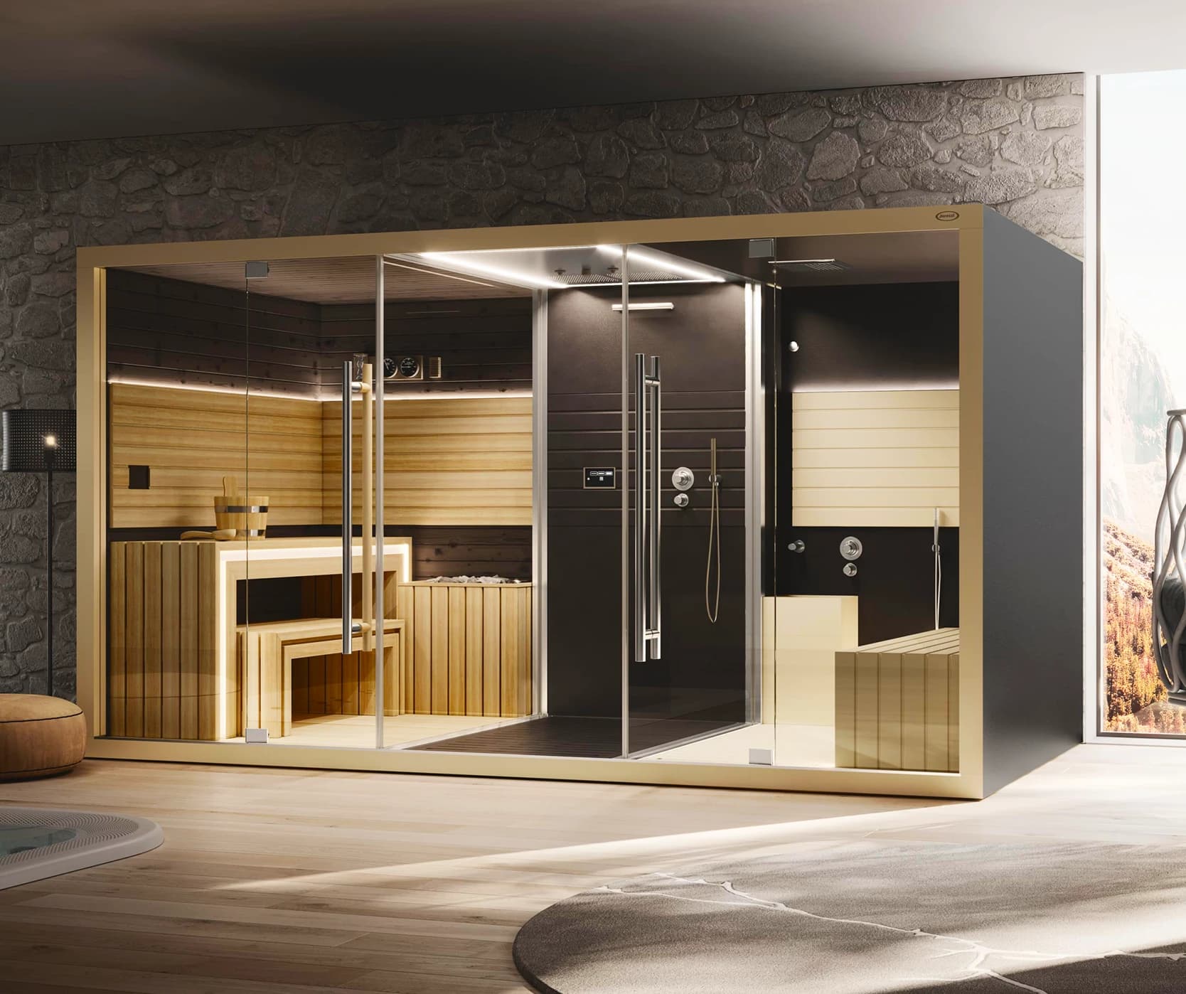Saună Jacuzzi® Sasha (Saună, Duș, Hammam)