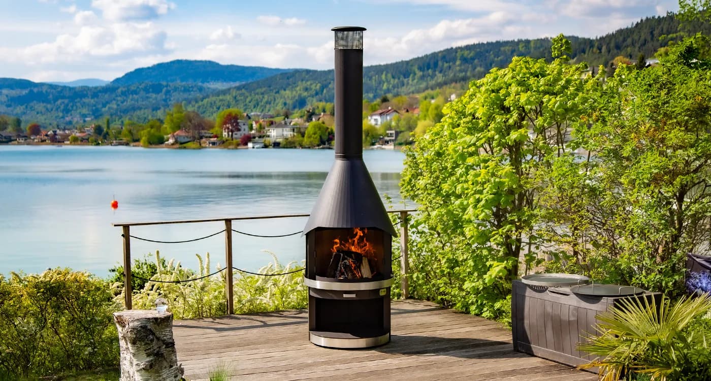 BBQ Premium cu Șemineu de Interior și Exterior